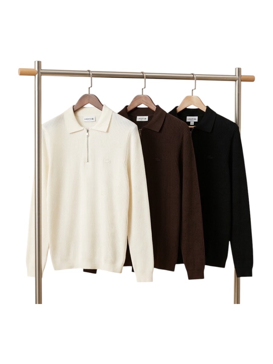 بافت نیم زیپ LACOSTE کد 020293